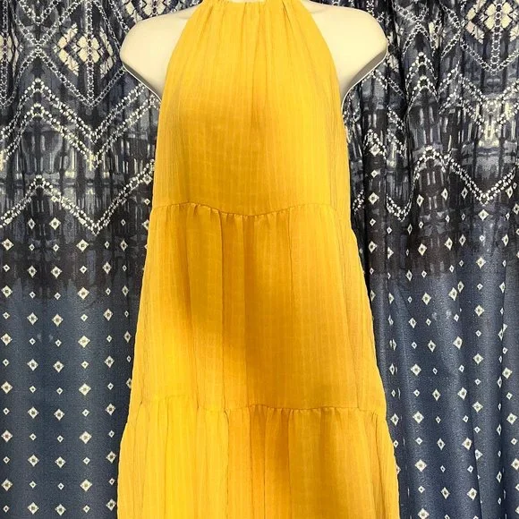 Dresses | Yellow Trapeze Garden Dress | Poshmark